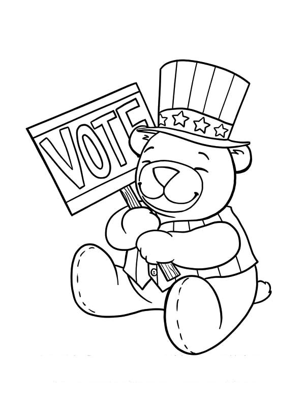 coloring page vote