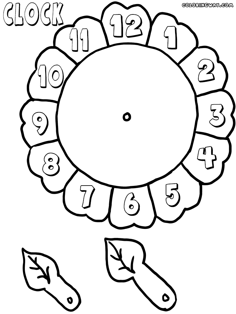 coloring craft clock