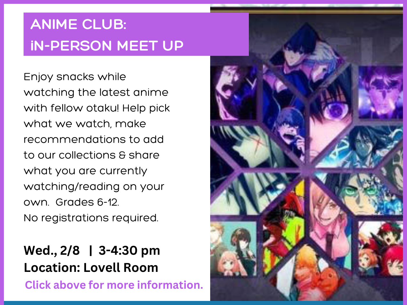 Anime Club, Heartstopper 2 Book Chat, BHM Dream Board & Recommend Reads!