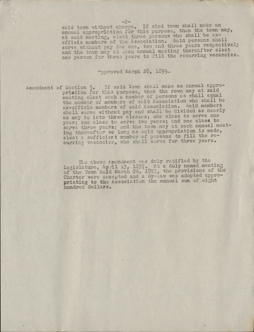A typed copy of the Library's Incorporation Resolution